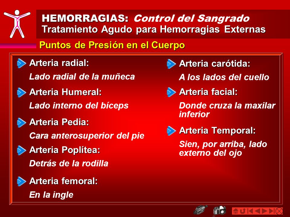 Presión arterial durante el sangrado interno